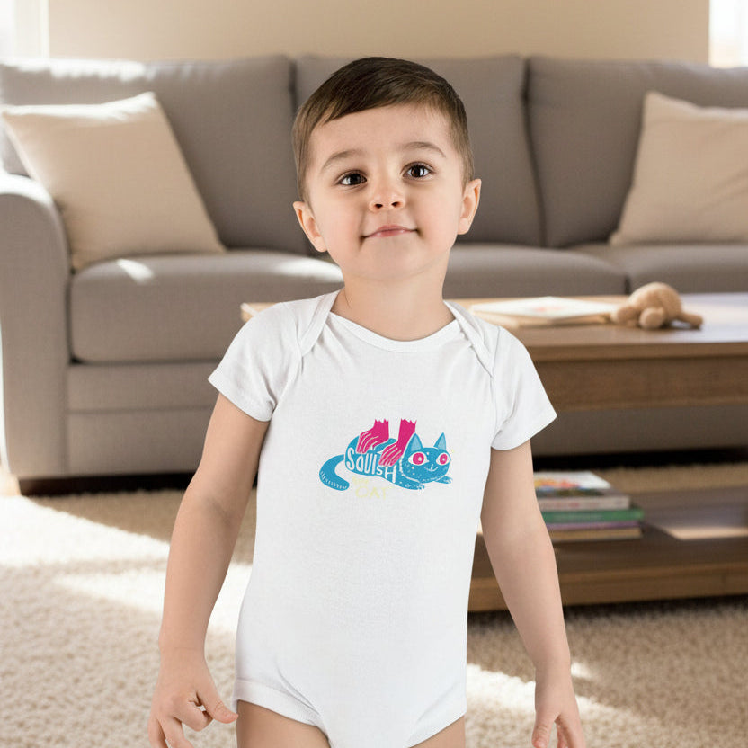 Shop our 100% certified organic cotton baby onesie for 3-6 months.