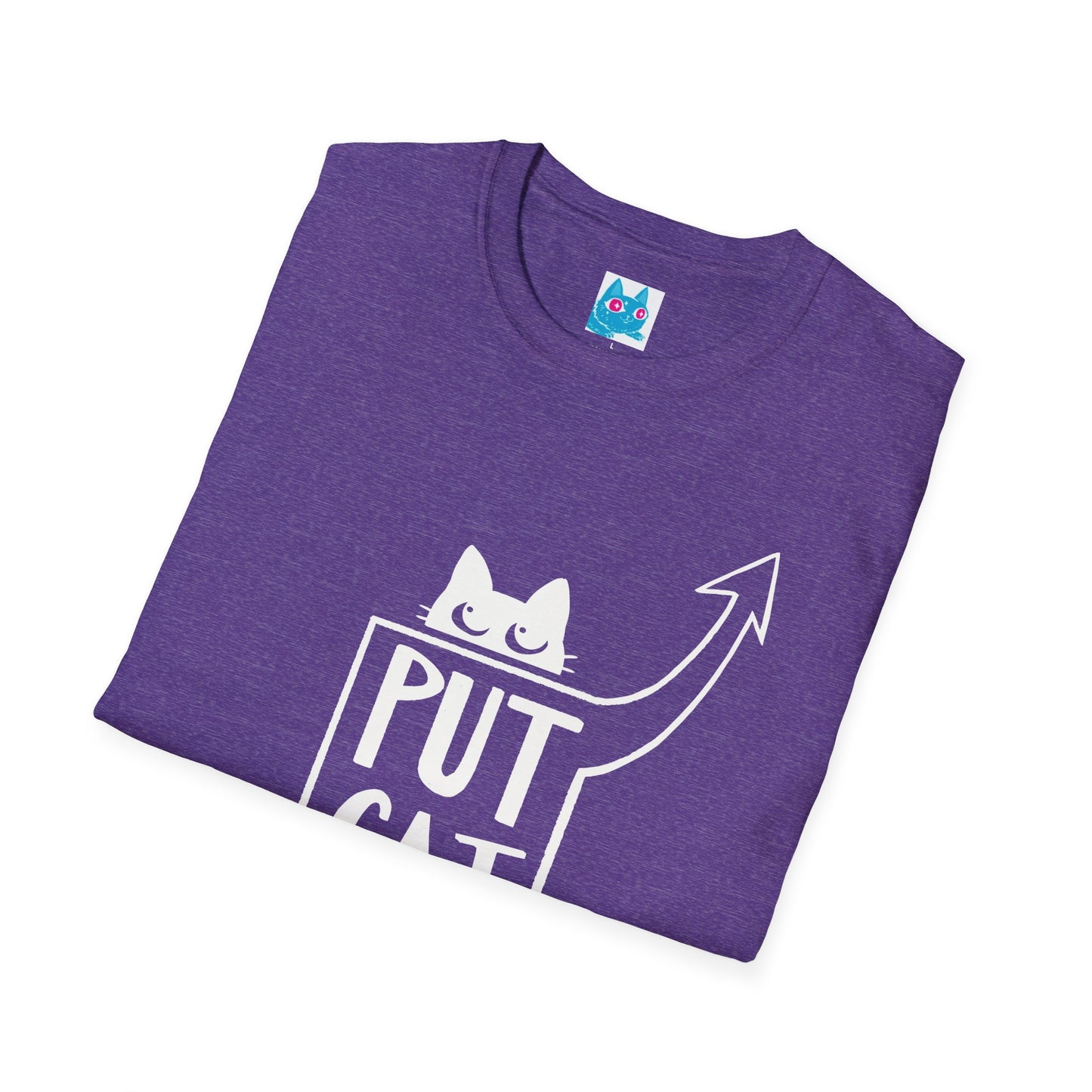 Calling All Shoulder Cats Essential Unisex Purple Cotton Tee, 6 Sizes