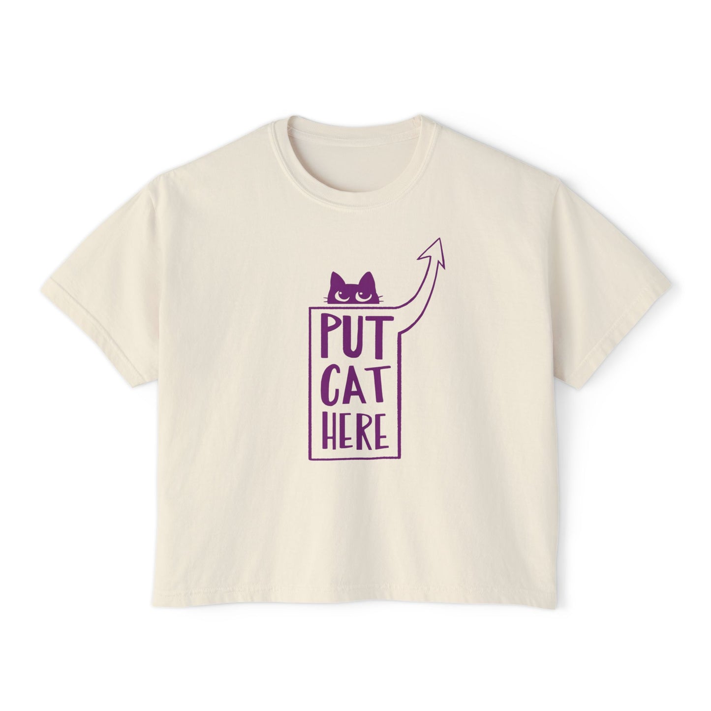 Women's Ivory Boxy Tee, 3 Sizes
