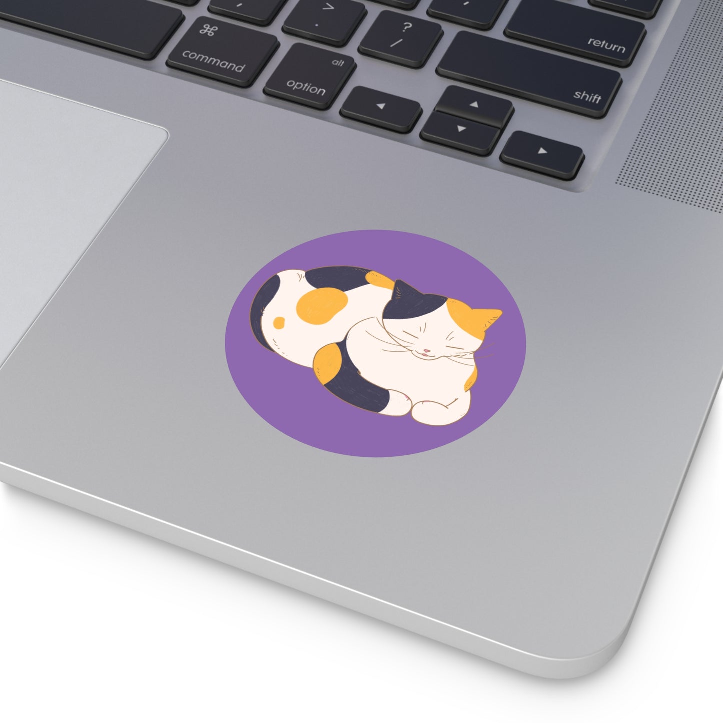 SquishThatCat Round Calico Sticker, 3 x 3-in