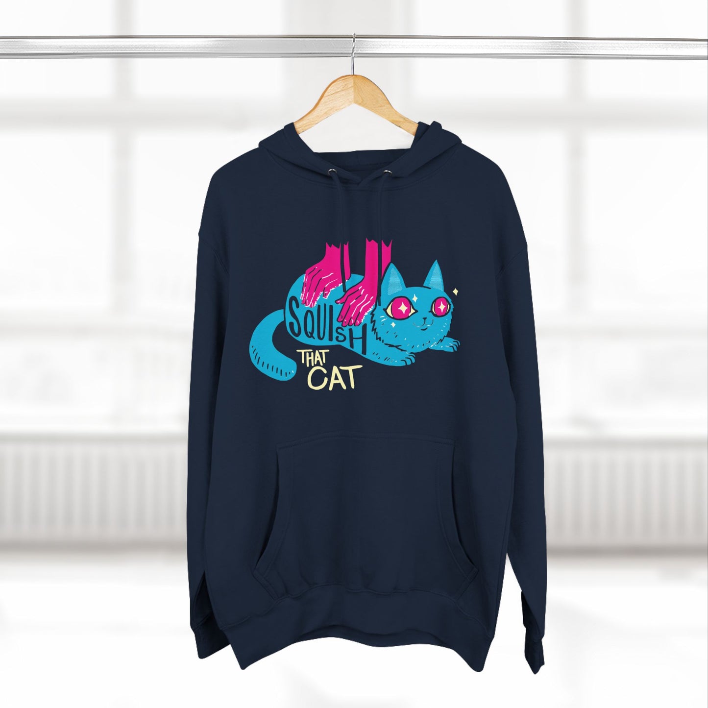 Squish Unisex Hoodie, Navy 6-Sizes