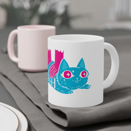 Squish That Cat Classic Cermic Mug, 15oz or 20oz