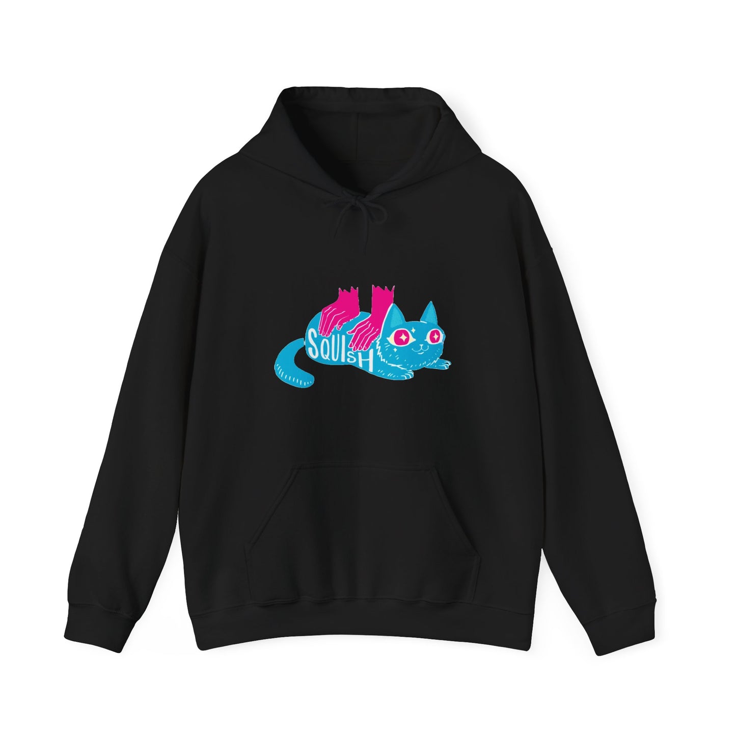 On Black | Squish That Cat Unisex Hoodie