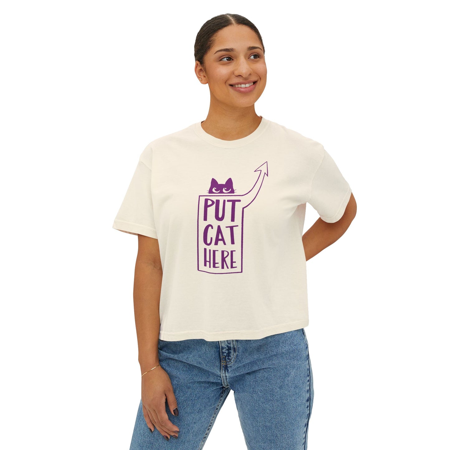 Women's Ivory Boxy Tee, 3 Sizes