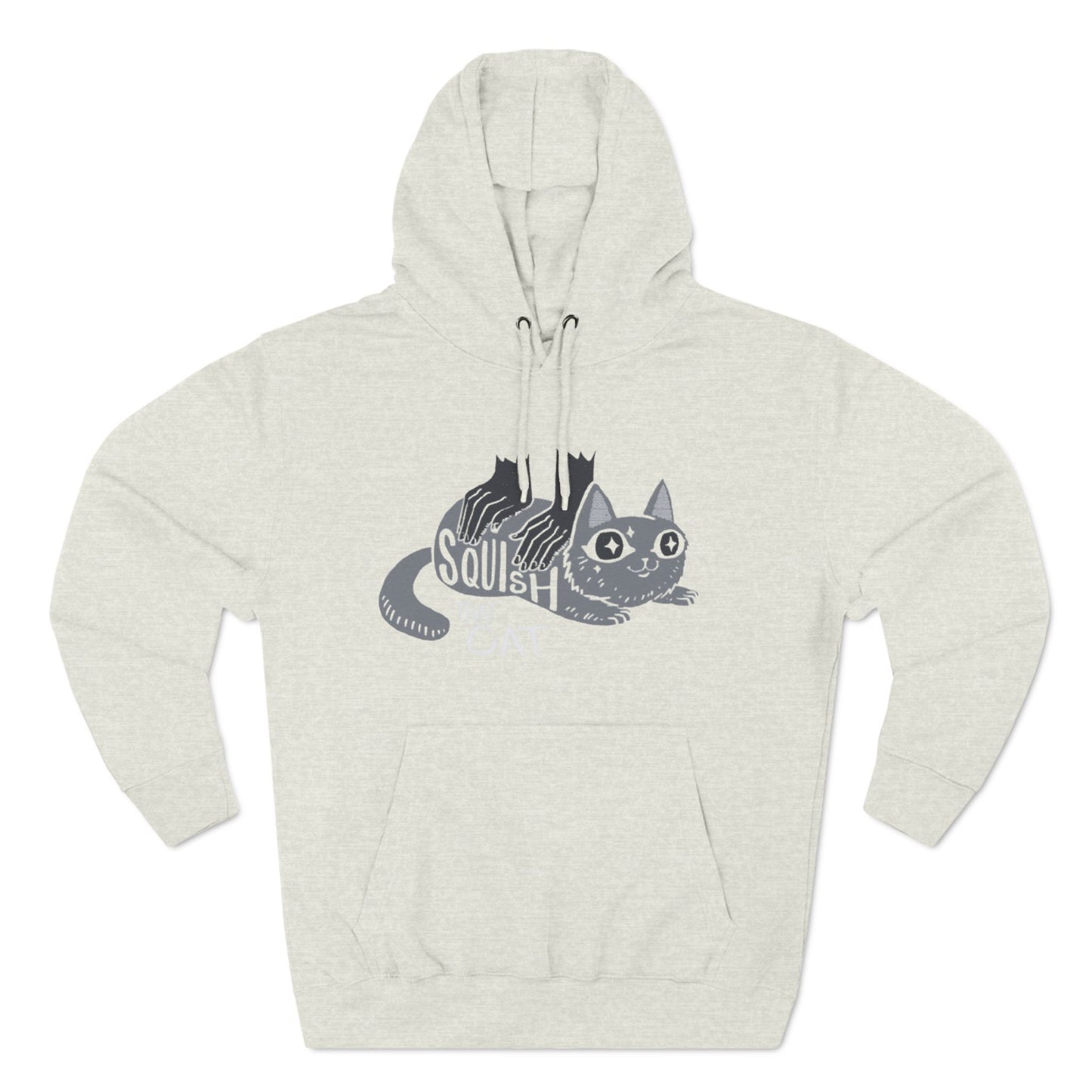 Squish Unisex Hoodie, Oatmeal Grey 5-Sizes