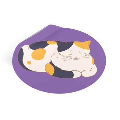 SquishThatCat Round Calico Sticker, 3 x 3-in