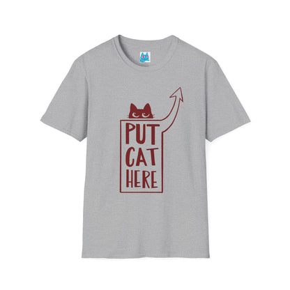 Calling All Shoulder Cats Essential Unisex Grey Cotton Tee, 6 Sizes