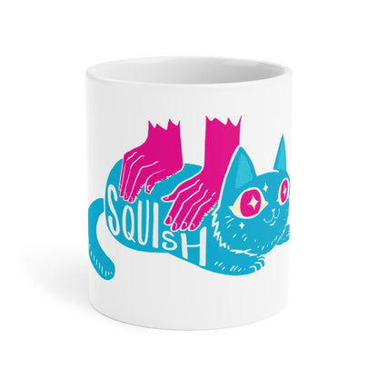 Squish That Cat Classic Cermic Mug, 15oz or 20oz