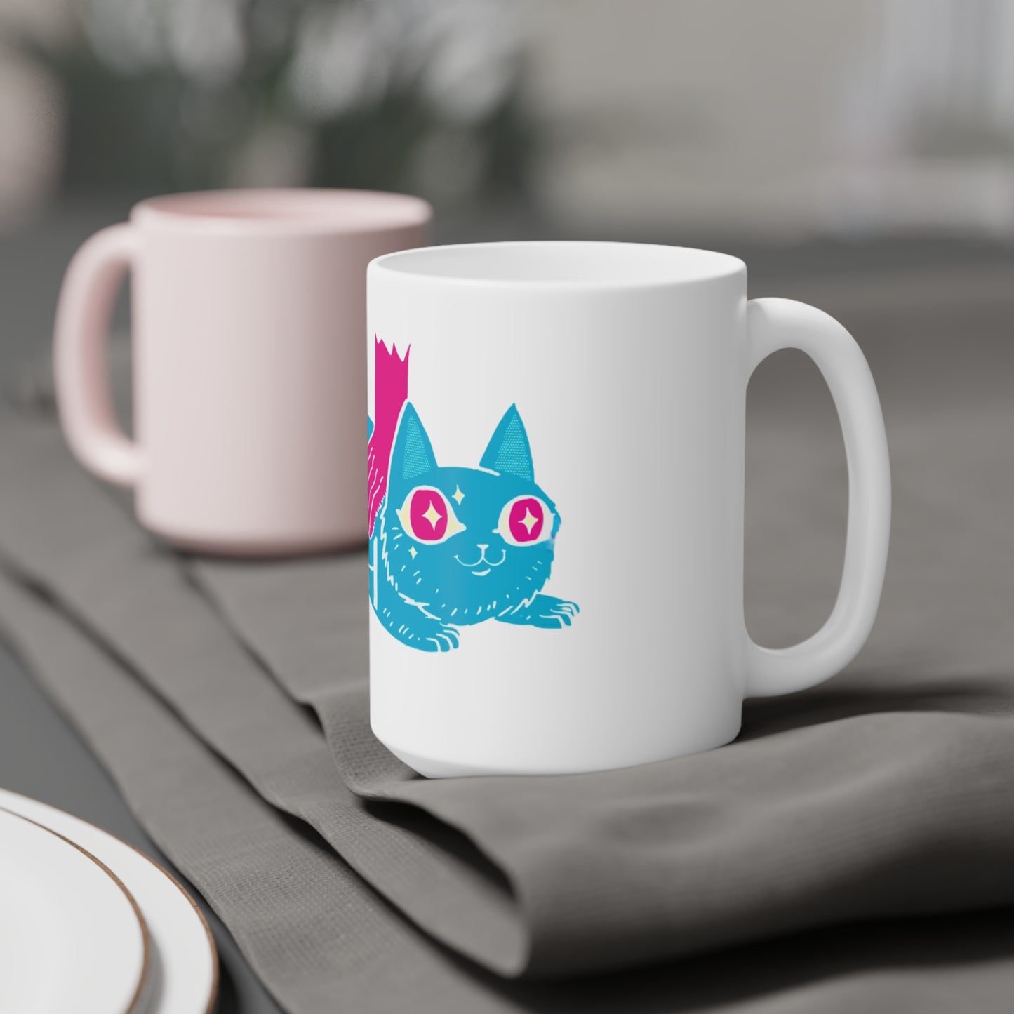 Squish That Cat Classic Cermic Mug, 15oz or 20oz