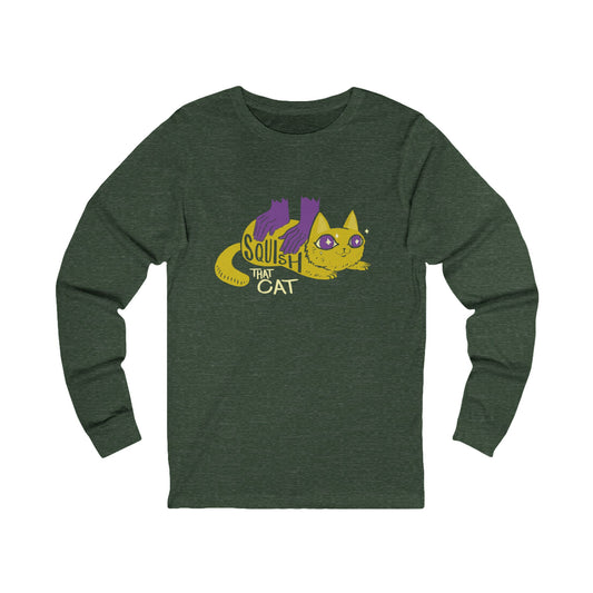 Squish Unisex Forest Green Long Sleeve Tee, 5-Sizes