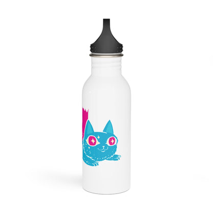 Squish That Cat Stainless Steel Water Bottle, 20oz