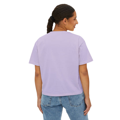 Women's Boxy Tee, Shoulder Cat, 100% Cotton, 3 Size