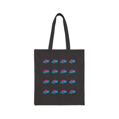 Black Squish Cotton Canvas Tote Bag - SquishThatCat