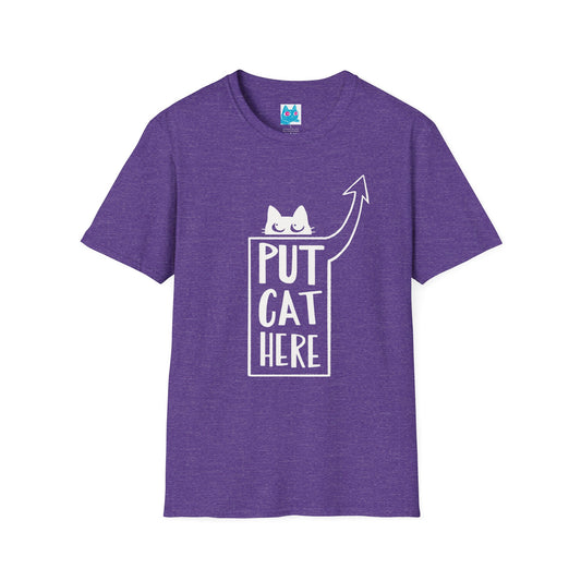 Calling All Shoulder Cats Essential Unisex Purple Cotton Tee, 6 Sizes