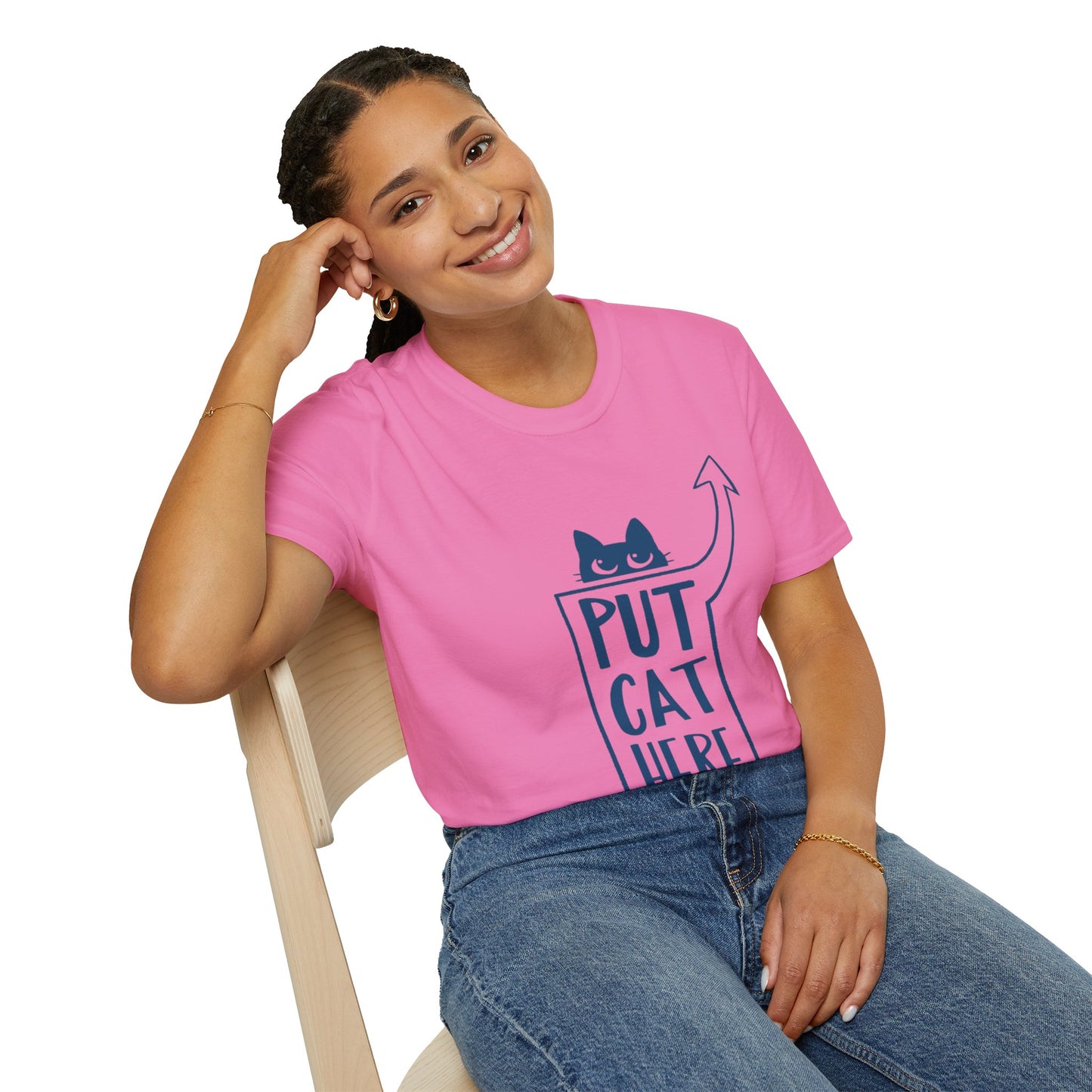 Calling All Shoulder Cats Essential Unisex Cotton Tee, Four Colors, 6 Sizes