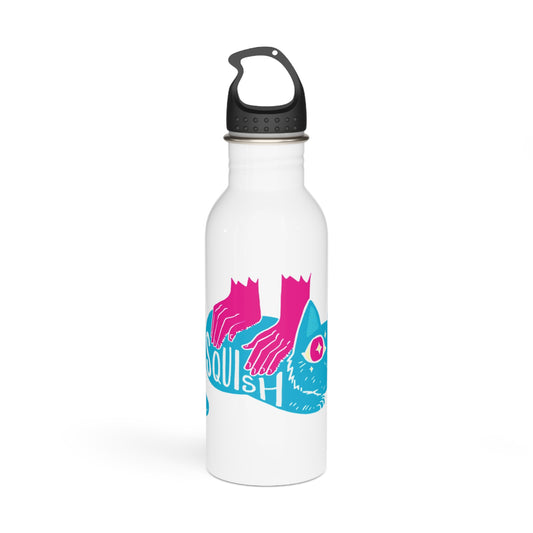 Squish That Cat Stainless Steel Water Bottle, 20oz