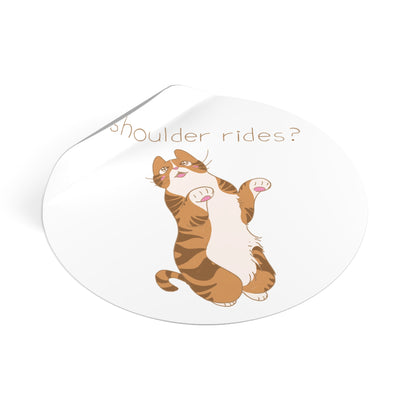 Shoulder Rides Round Sticker, 3 x 3-in