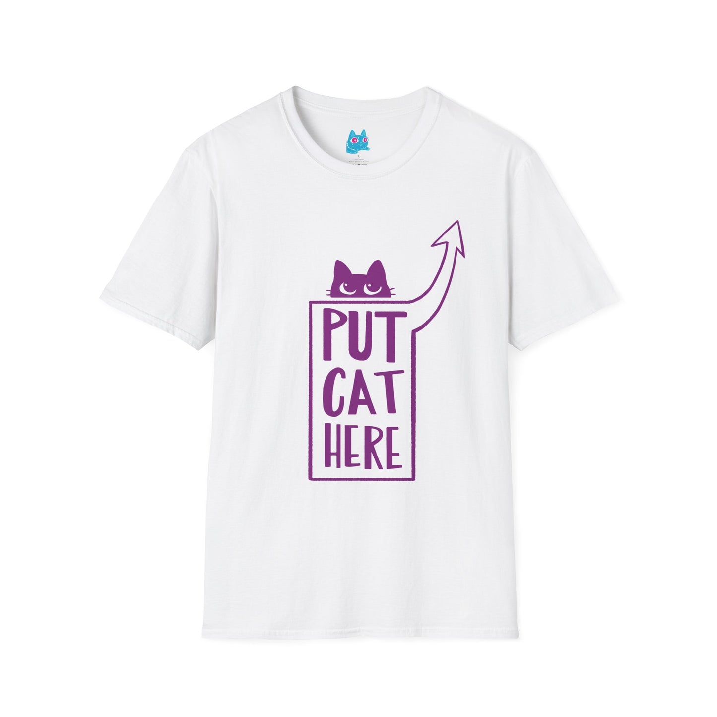 Calling All Shoulder Cats Essential Unisex White Cotton Tee, 6 Sizes