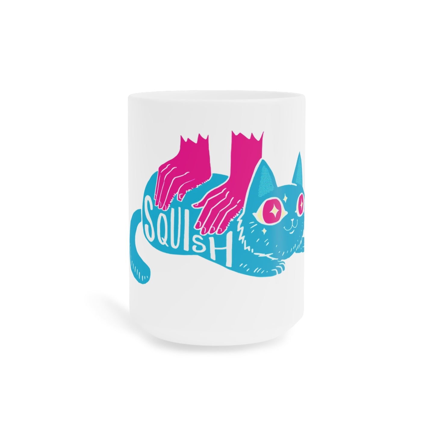 Squish That Cat Classic Cermic Mug, 15oz or 20oz