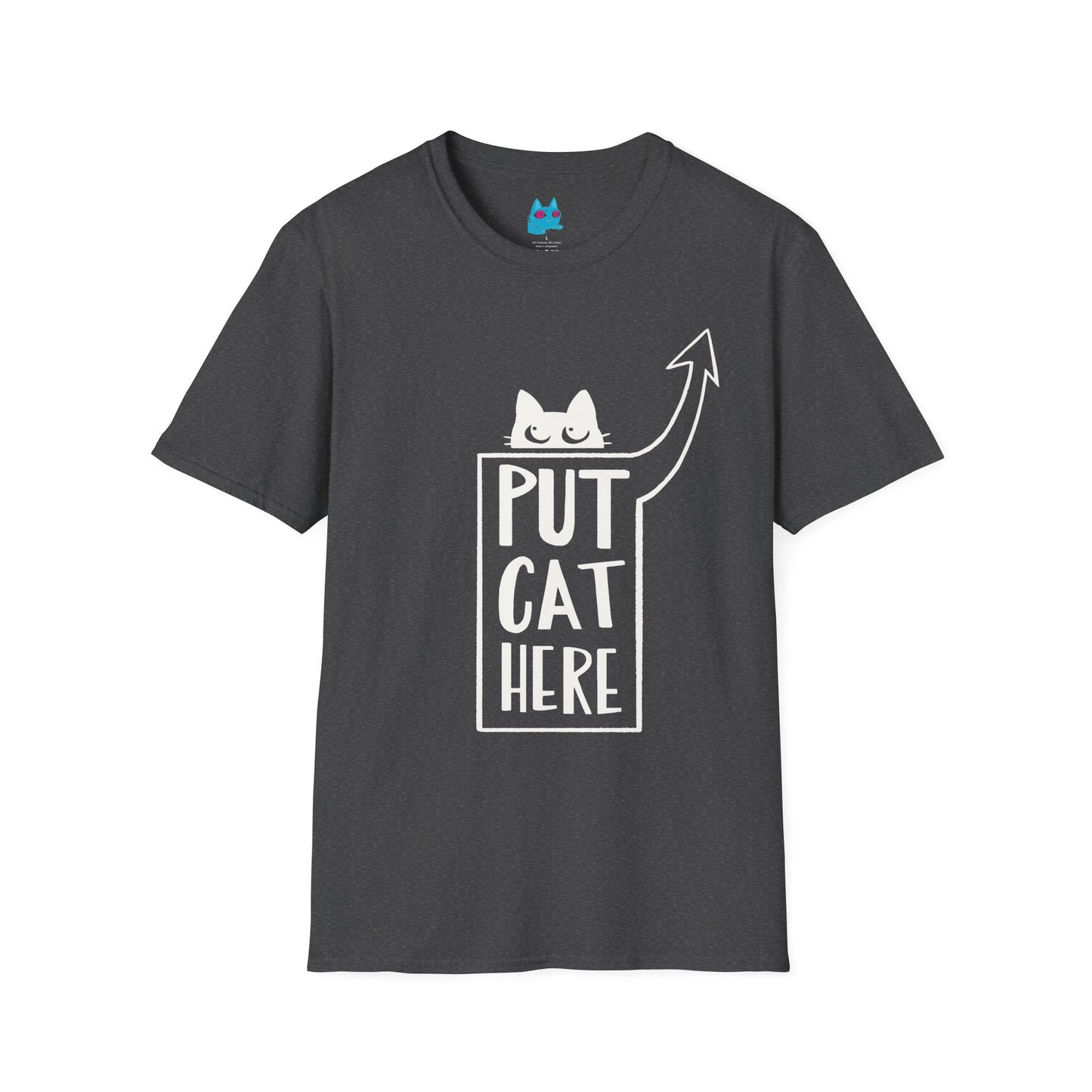 Calling All Shoulder Cats Unisex Dark Heather Cotton Tee, 5 Sizes