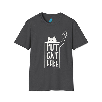Calling All Shoulder Cats Unisex Dark Heather Cotton Tee, 5 Sizes