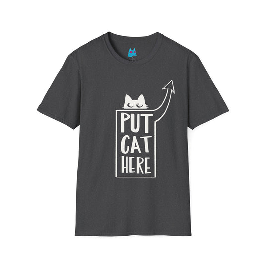 Calling All Shoulder Cats Unisex Dark Heather Cotton Tee, 5 Sizes