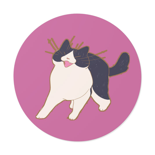 SquishThatCat Round Claudia Sticker, 3 x 3-in