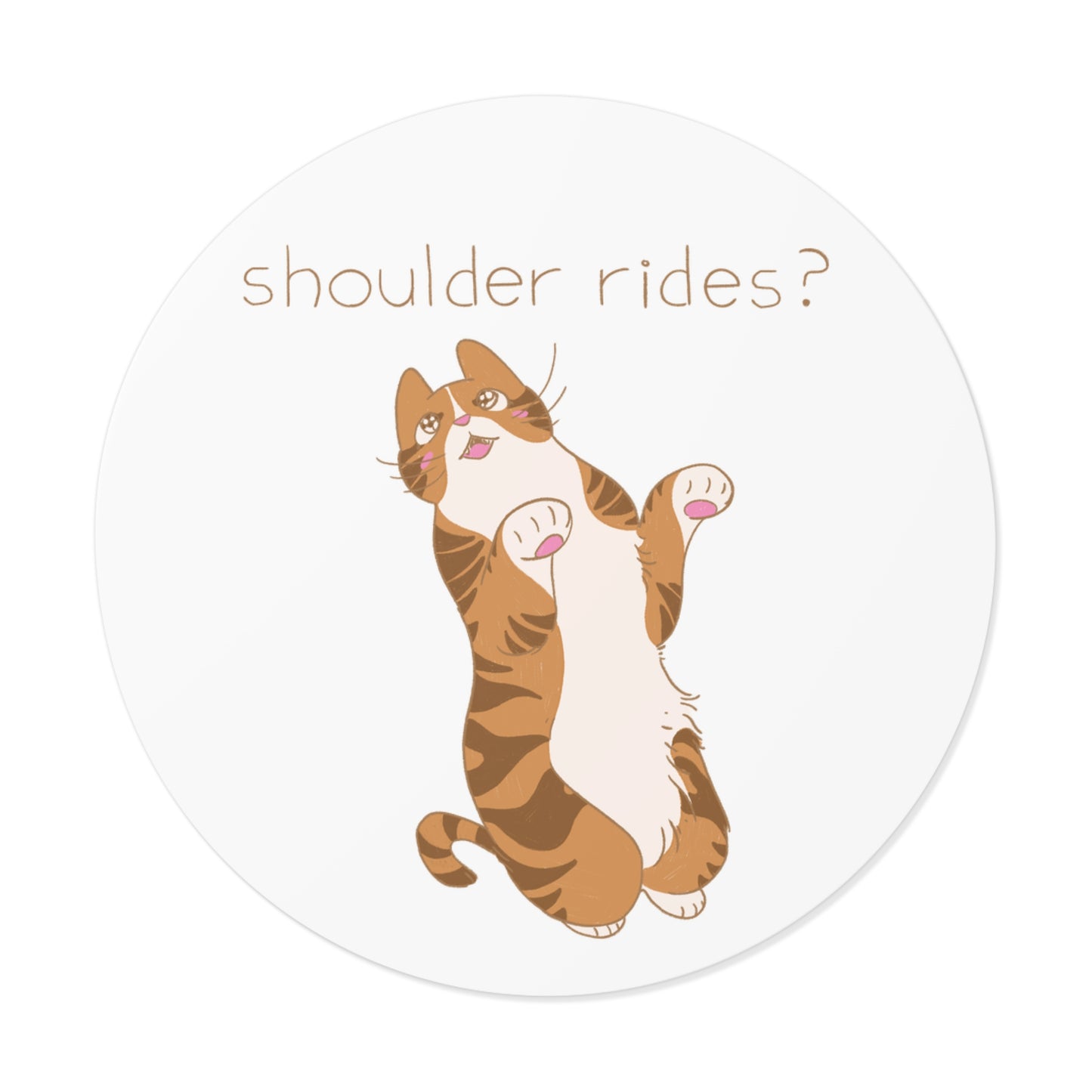 Shoulder Rides Round Sticker, 3 x 3-in