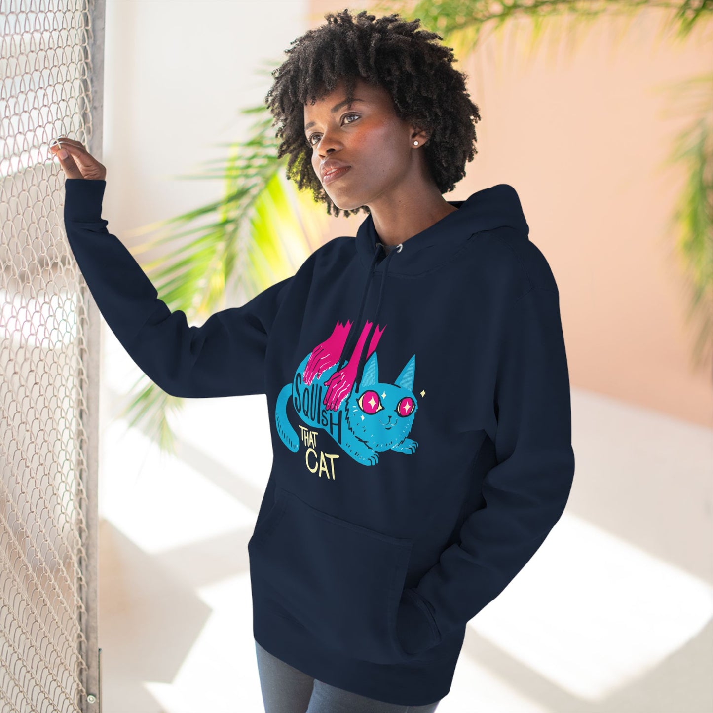 Squish Unisex Hoodie, Navy 6-Sizes