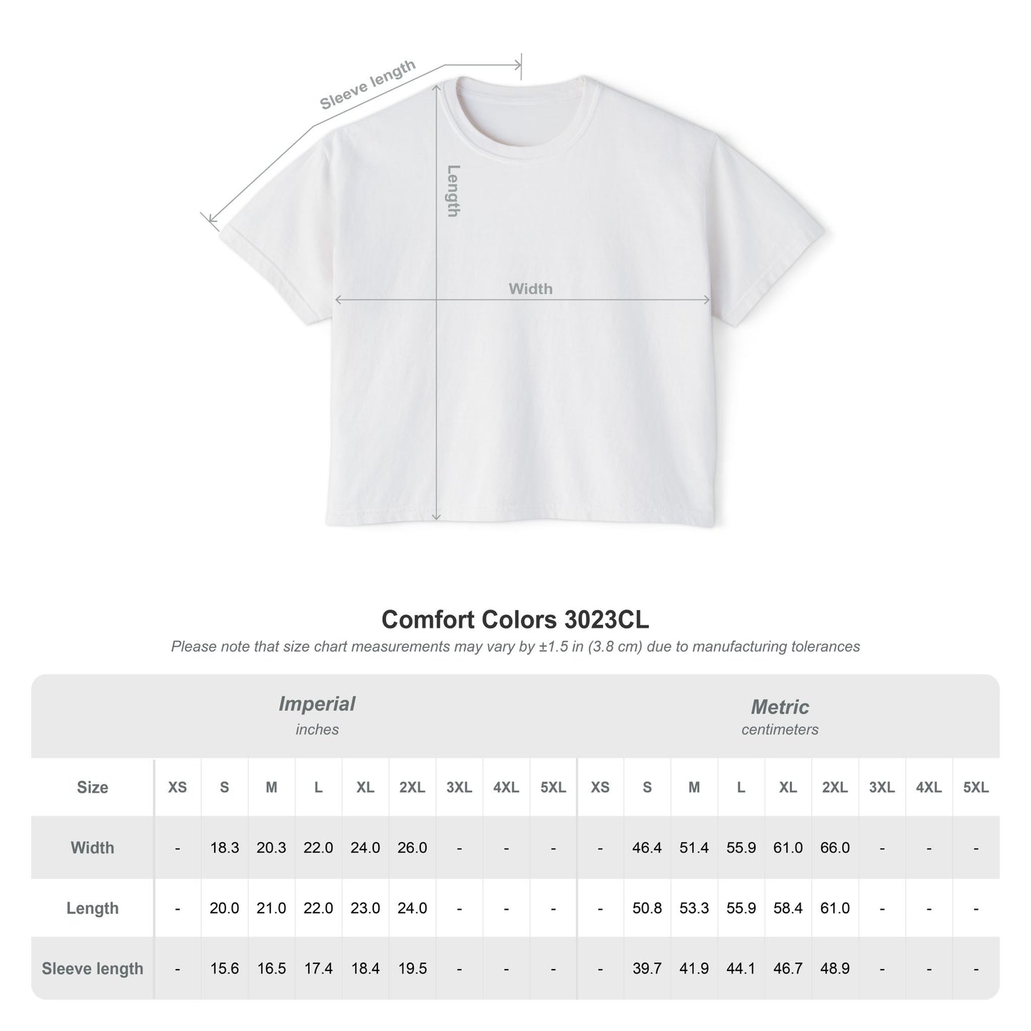 Women's Ivory Boxy Tee, 3 Sizes