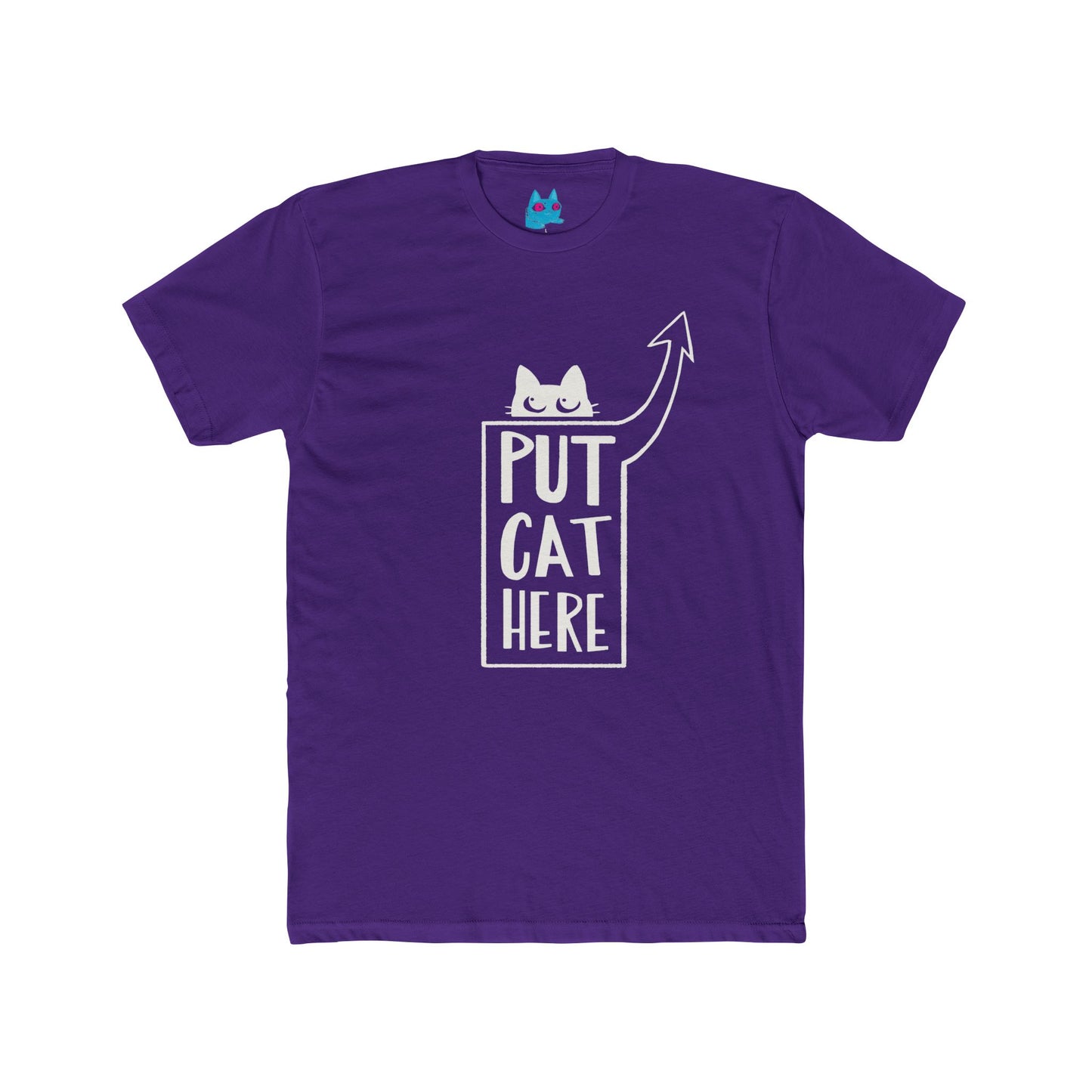 Calling All Shoulder Cats Unisex Purple Cotton Tee, 6 Sizes