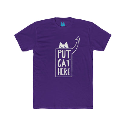 Calling All Shoulder Cats Unisex Purple Cotton Tee, 6 Sizes