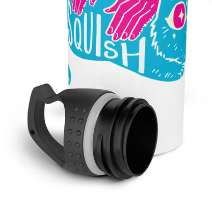 Squish That Cat Stainless Steel Water Bottle, 20oz