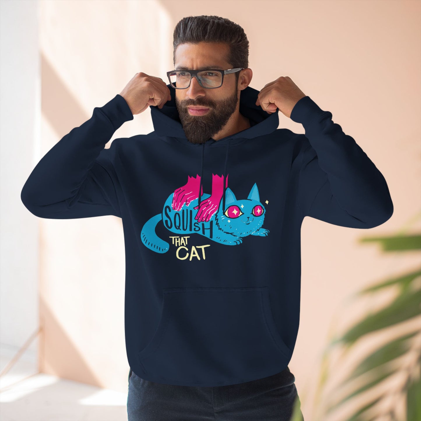 Squish Unisex Hoodie, Navy 6-Sizes