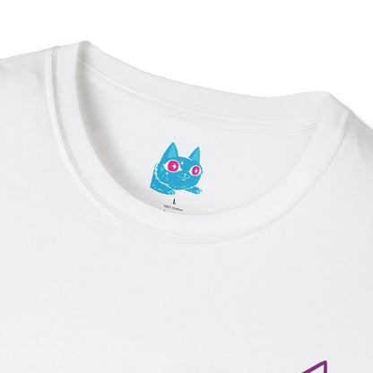 Calling All Shoulder Cats Essential Unisex White Cotton Tee, 6 Sizes