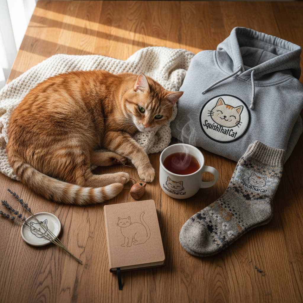 Cozy Cat Lifestyle Flat Lay