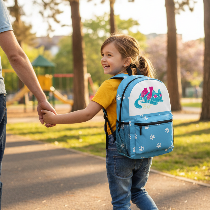 SquishThatCat Backpack Lifestyle Shot